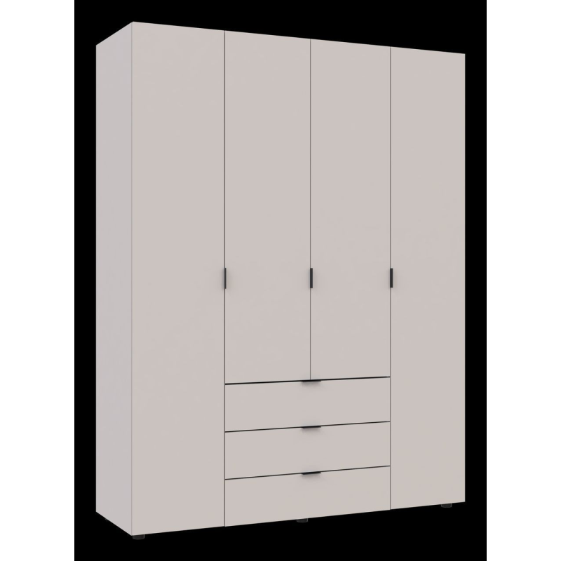 Распашной шкаф для одежды Гелар Кашемир 4 ДСП 155х49.5х203.4 (80737634)