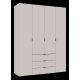 Распашной шкаф для одежды Гелар Кашемир 4 ДСП 155х49.5х203.4 (80737634)