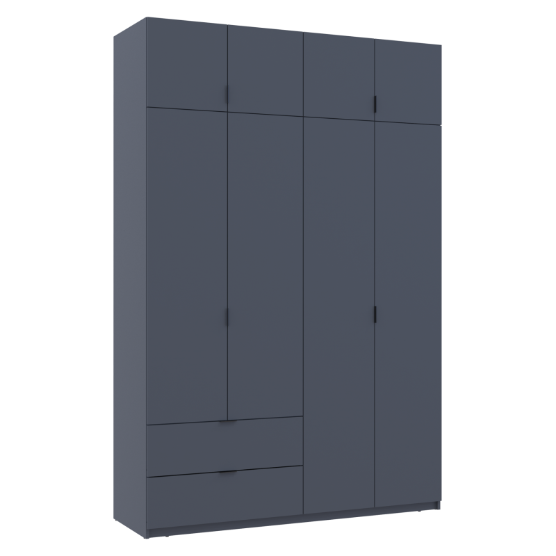 Распашная шкаф для одежды Лукас Графит/Графит 160х50х240 (80736287)