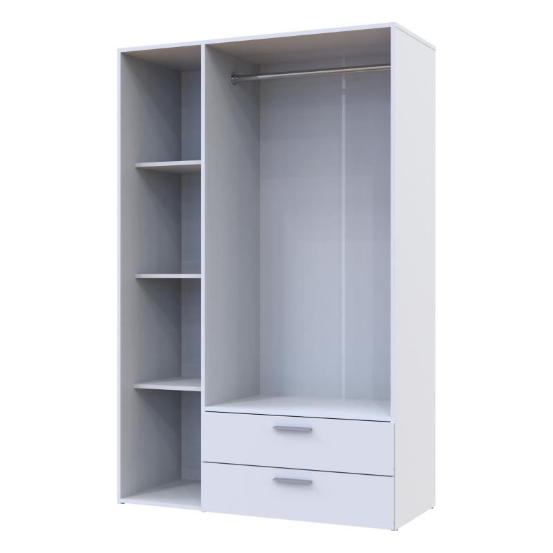 Распашной шкаф для одежды Эктор Белый 3 ДСП 116х49.5х180 (80737076)