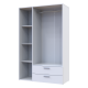 Распашной шкаф для одежды Эктор Белый 3 ДСП 116х49.5х180 (80737076)