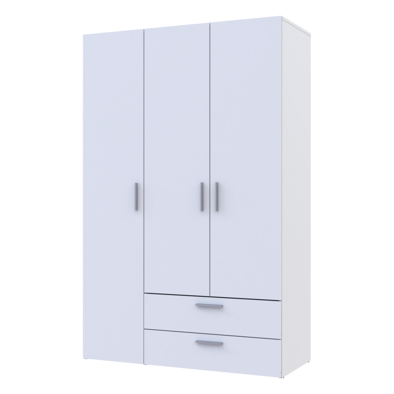 Распашной шкаф для одежды Эктор Белый 3 ДСП 116х49.5х180 (80737076)