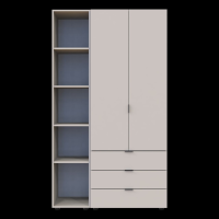 Шафа для одягу Гелар з Етажеркою Кашемір 2 ДСП 115.7х49.5х203.4 (80737643)