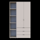 Распашной шкаф для одежды Гелар с Этажеркой Кашемир 2 ДСП 115.7х49.5х203.4 (80737643)
