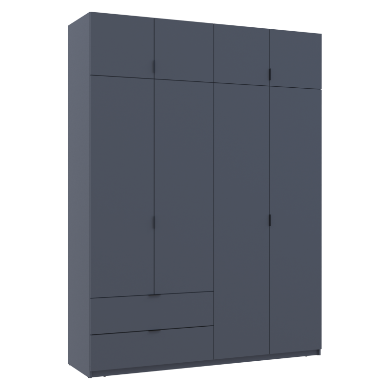 Распашной шкаф для одежды Лукас Графит/Графит 180х50х240 (80736288)