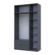 Распашная шкаф для одежды Лукас Графит 3ДСП 135х50х240 (80737801)