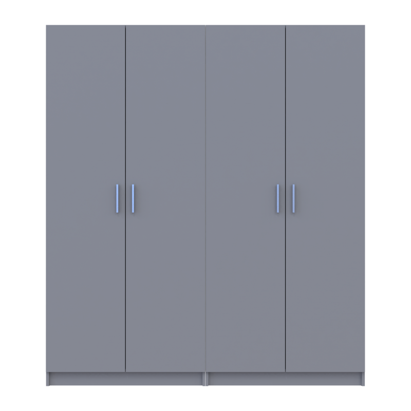 Шкаф для одежды Промо Серый 2+2 ДСП 180х48х204 (80737766)