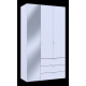 Шкаф для одежды Гелар Белый 2ДСП/Зеркало 116.5х49.5х203.4 (42002154)