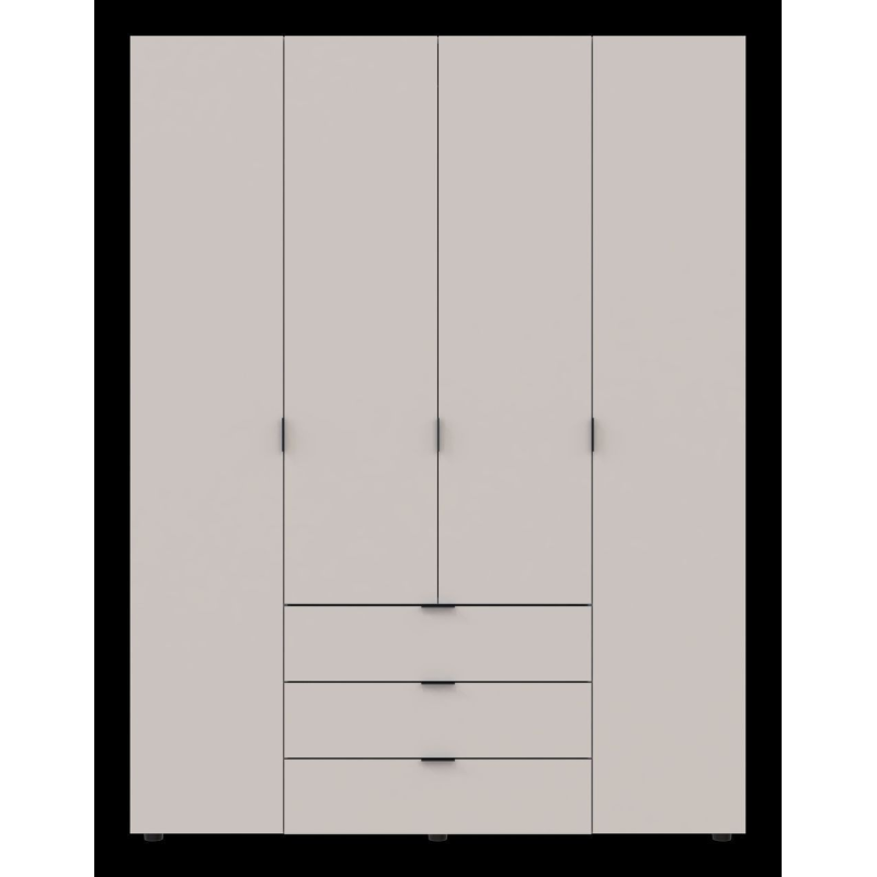 Распашной шкаф для одежды Гелар Кашемир 4 ДСП 155х49.5х203.4 (80737634)