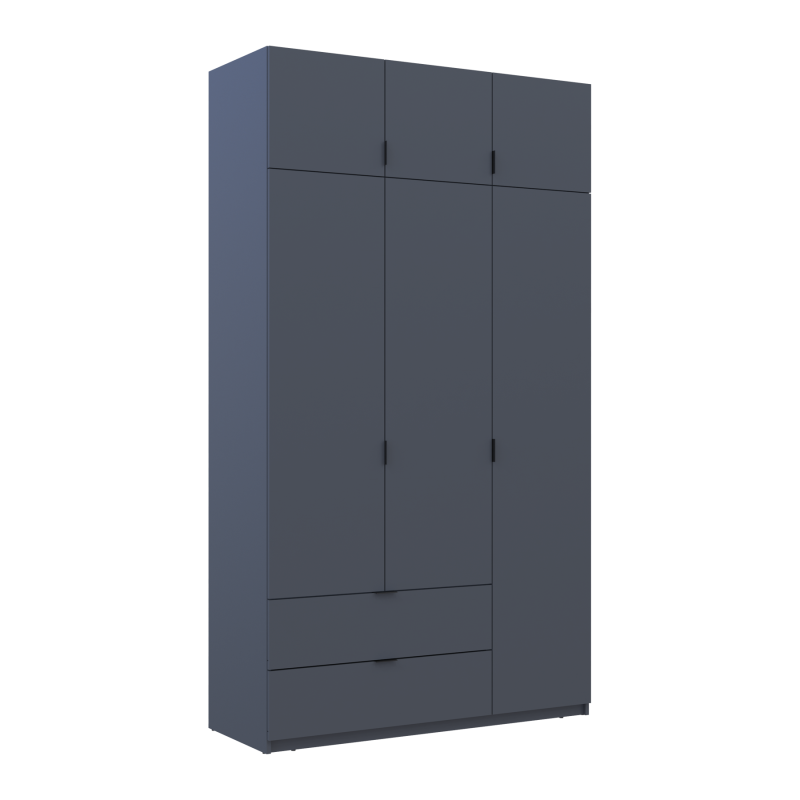 Распашная шкаф для одежды Лукас Графит 3ДСП 135х50х240 (80737801)