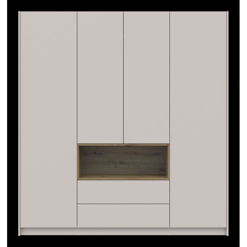 Шкаф для одежды с нишей Дейл Кашемир/Дуб Артизан 4 ДСП 206х52х220 (80737727)