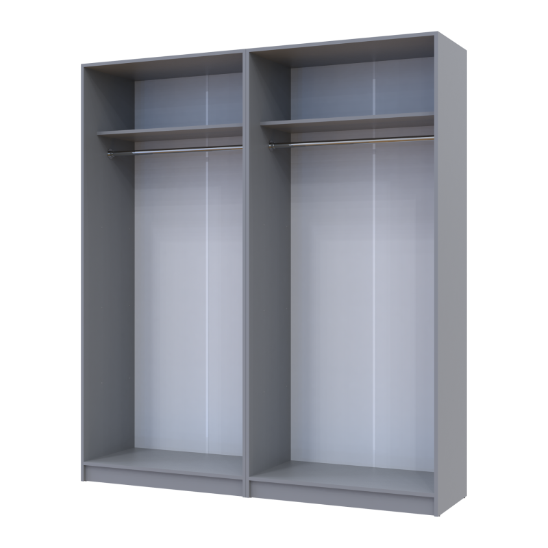 Шкаф для одежды Промо Серый 2+2 ДСП 180х48х204 (80737766)