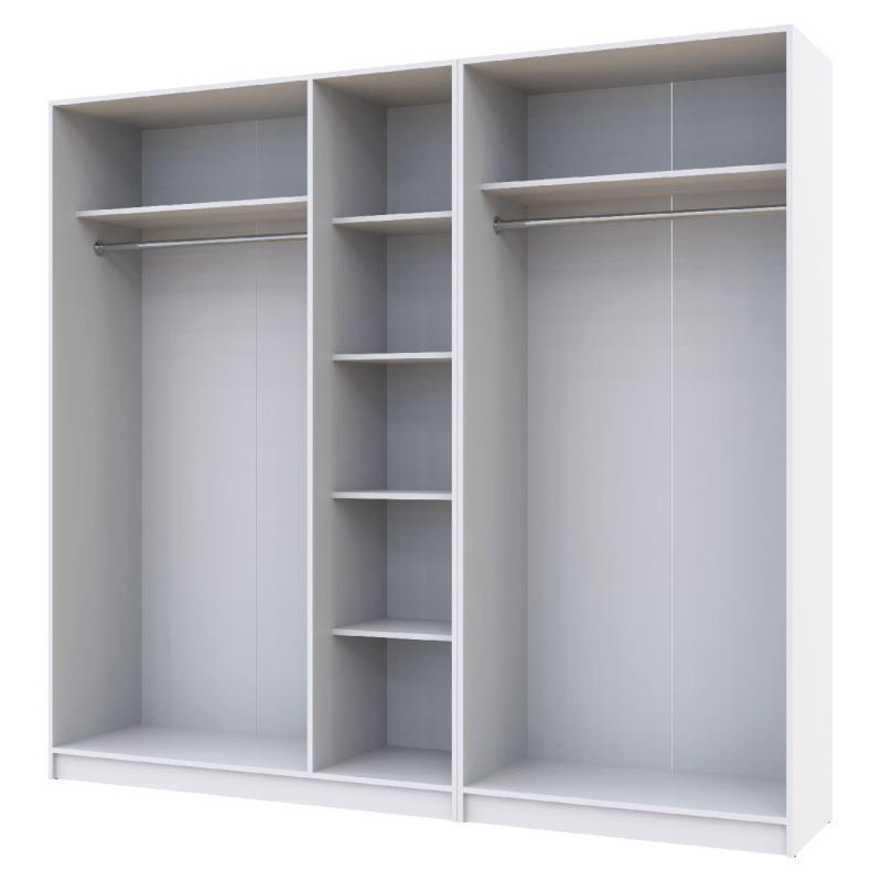 Шкаф для одежды Промо Белый 2+3 ДСП 225х48х204 (42005004)