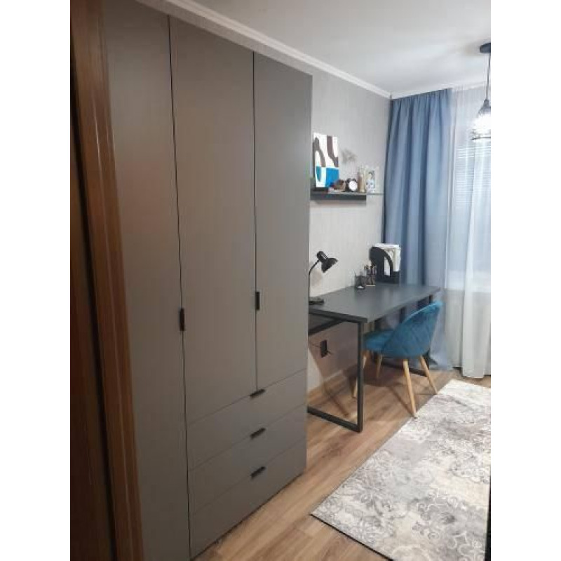 Распашной шкаф для одежды Гелар Графит 3 ДСП 116,2х49,5х203,4 (80737074)