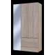 Шкаф для одежды Гелар Дуб сонома 2ДСП/Зеркало 116.5х49.5х203.4 (42002156)