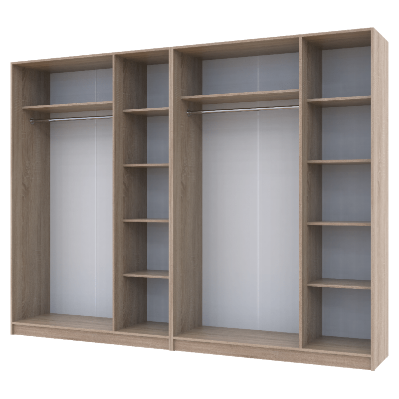 Шкаф для одежды Промо Дуб Cонома 3+3 ДСП 270х48х204 (42005005)