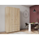 Распашной шкаф для одежды Гелар Дуб Cонома 3 ДСП 116,2х49,5х203,4 (80397559)