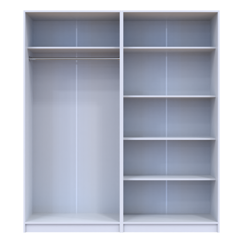 Комплект Промо с полками Белый 2+2 ДСП 180х48х204 (44900288)