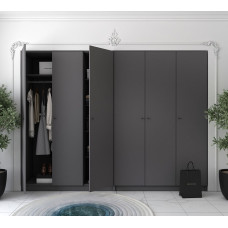 Шафа для одягу Промо Графіт 3+3 ДСП 270х48х204 (42005070)