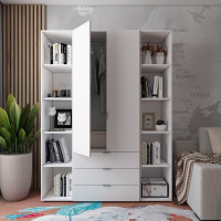 Комплект Гелар с 2 Этажерками Белый 2 ДСП 153.9х49.5х203.4 (42005030)