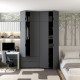 Распашная шкаф для одежды Лукас Графит/Графит 160х50х240 (80736287)