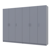 Шкаф для одежды Промо Серый 3+3 ДСП 270х48х204 (80737768)