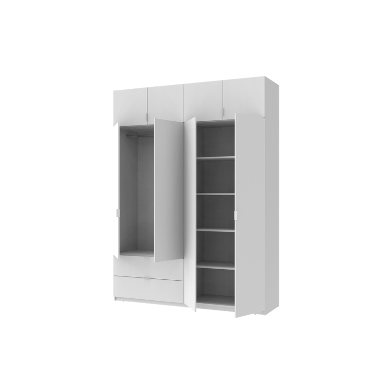 Распашная шкаф для одежды Лукас Белый 180х50х240 (80737069)