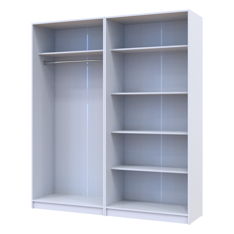 Комплект Промо с полками Белый 2+2 ДСП 180х48х204 (44900288)