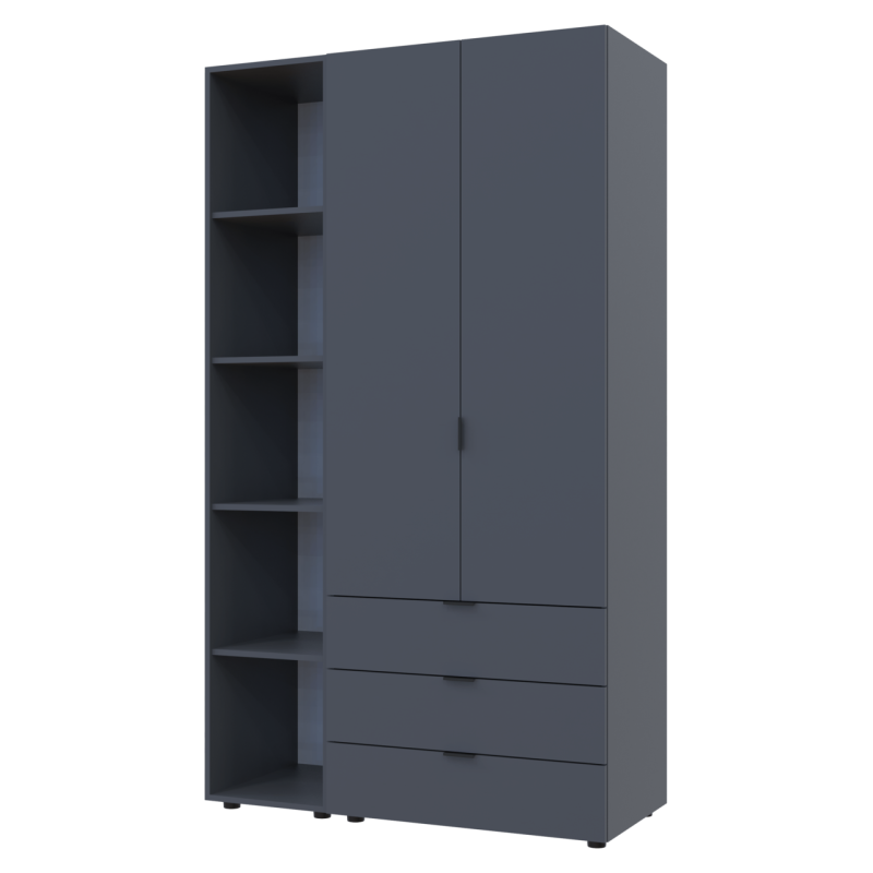 Комплект Гелар с Этажеркой Графит 2 ДСП 115.7х49.5х203.4 (42005054)