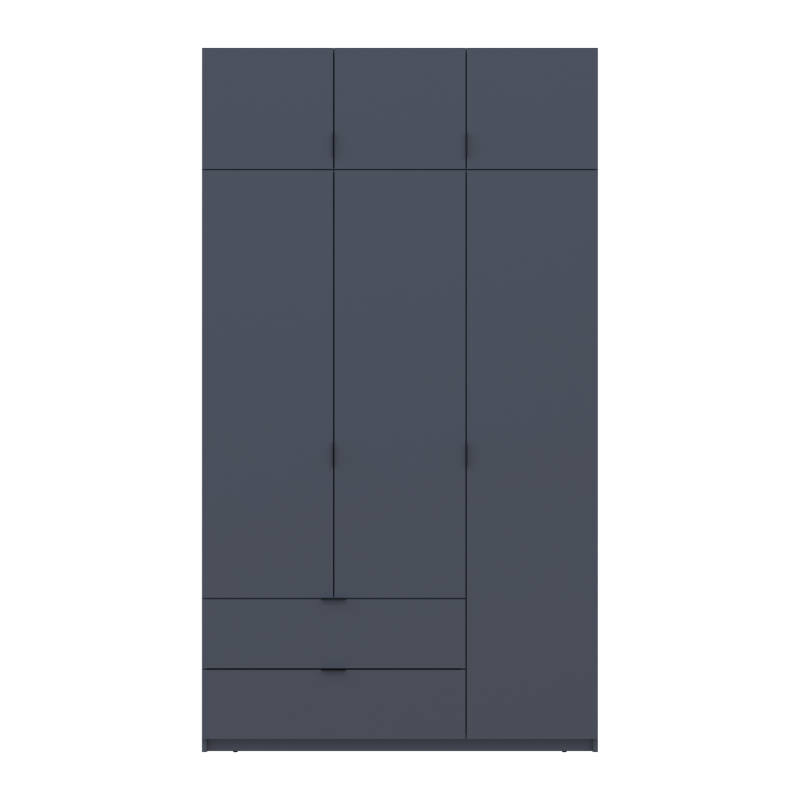 Распашная шкаф для одежды Лукас Графит 3ДСП 135х50х240 (80737801)