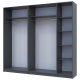 Шкаф для одежды Промо Графит 2+3 ДСП 225х48х204 (42005069)