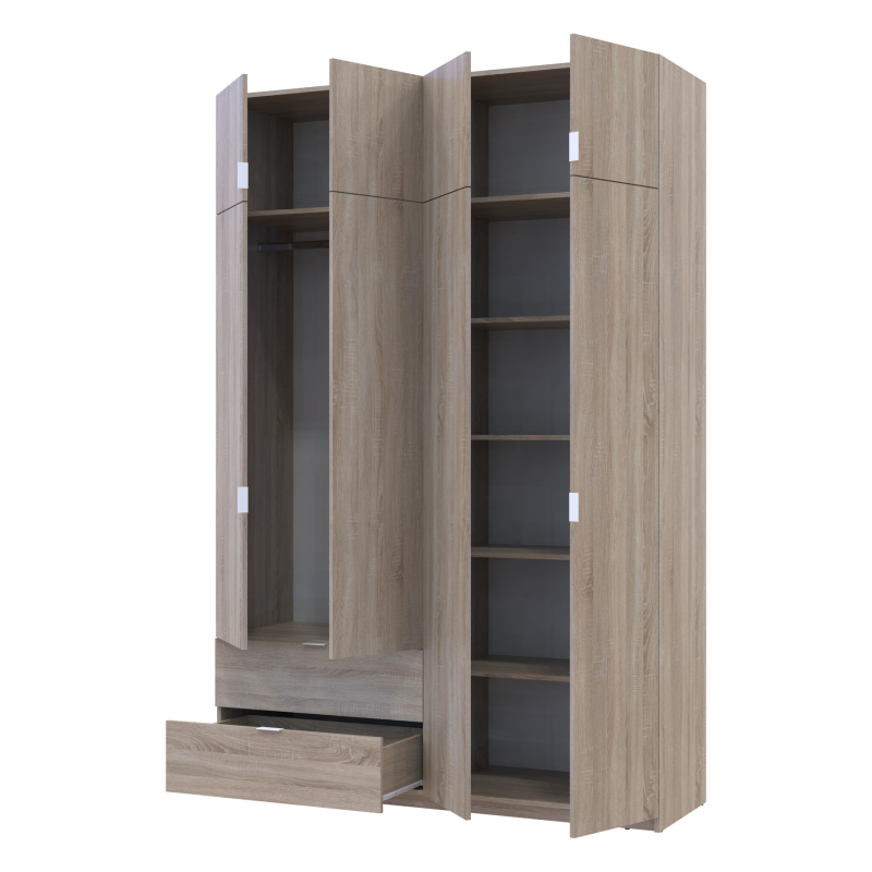 Распашной шкаф для одежды Лукас Дуб сонома 160х50х240 (80737730)