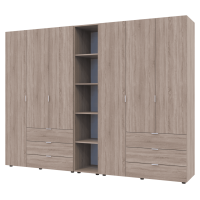 Комплект Гелар с Этажеркой Дуб сонома 3+3 ДСП 270.6х49.5х203.4 (42005052)