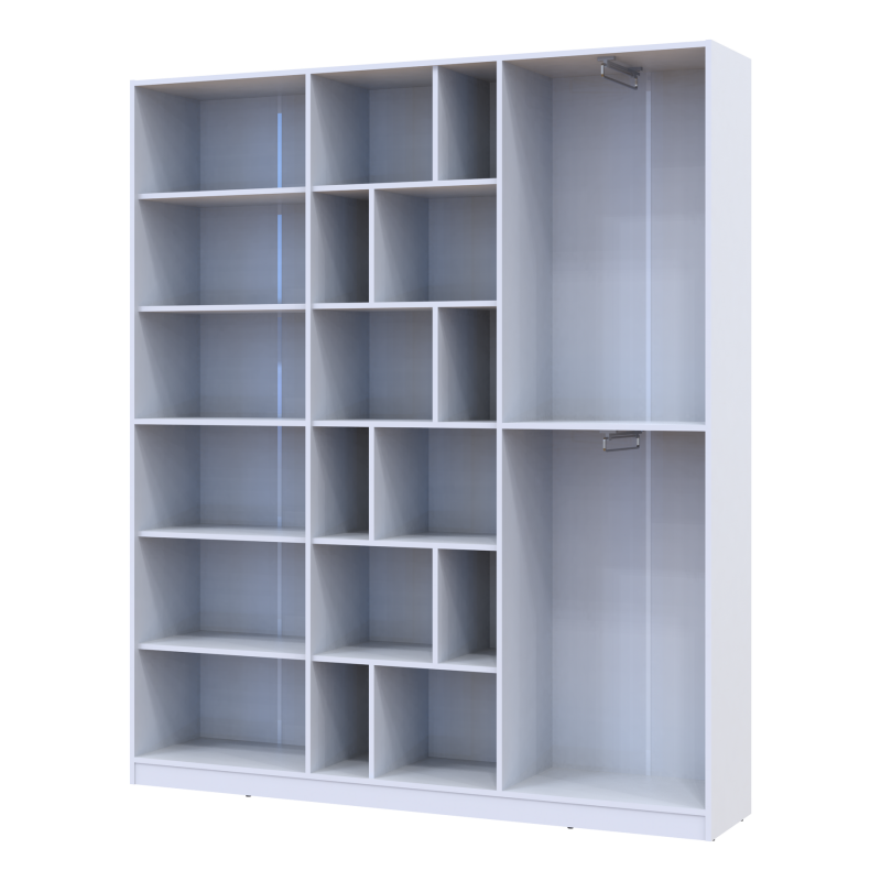 Шкаф для одежды Морган Белый ДСП 180х38.5х210 (42001246)