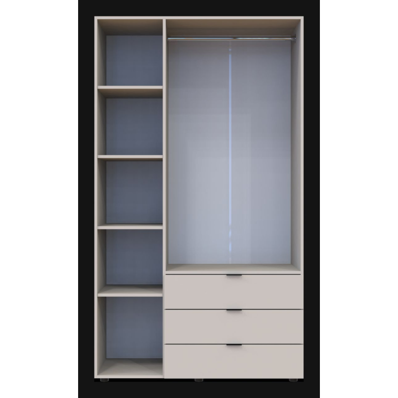 Распашной шкаф для одежды Гелар Кашемир 3 ДСП 116.2х49.5х203.4 (80737633)