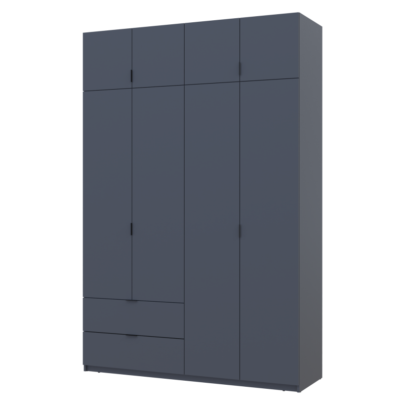 Распашная шкаф для одежды Лукас Графит/Графит 160х50х240 (80736287)