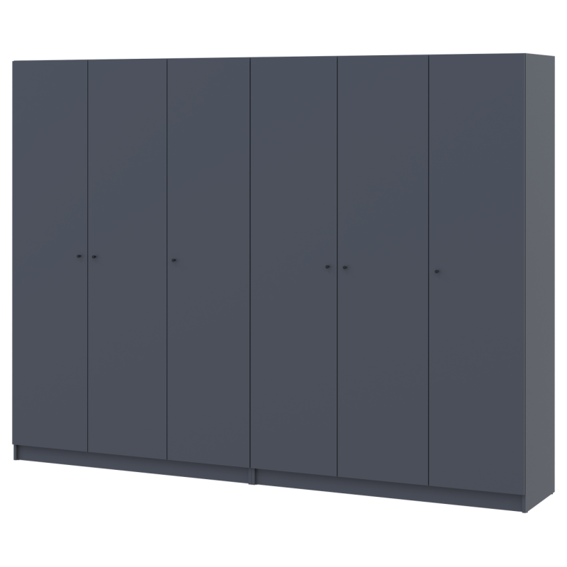 Шкаф для одежды Промо Графит 3+3 ДСП 270х48х204 (42005070)