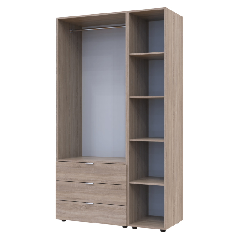 Комплект Гелар с Этажеркой Дуб Сонома 2 ДСП 115.7х49.5х203.4 (42005041)