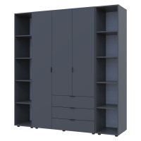 Комплект Гелар с 2 Этажерками Графит 3 ДСП 192.6х49.5х203.4 (42005060)