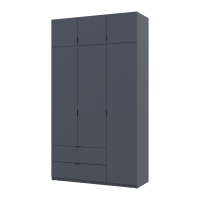 Распашной шкаф для одежды Лукас Графит 3ДСП 135х50х240 (80737801)
