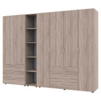 Комплект Гелар с Этажеркой Дуб Сонома 2+4 ДСП 270.7х49.5х203.4 (42005051)