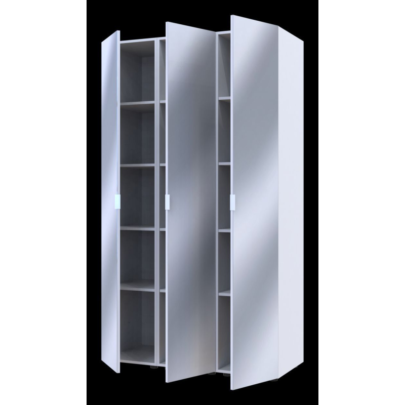 Комплект Гелар Белый 3 Зеркала 117х49.5х203.4 (42002166)