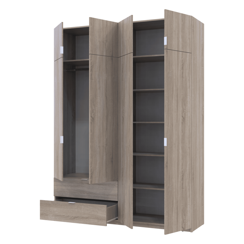 Распашной шкаф для одежды Лукас Дуб сонома 180х50х240 (80737731)