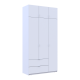 Распашная шкаф для одежды Лукас Белый 3ДСП 120х50х240 (80737796)