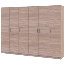 Шкаф для одежды Промо Дуб Cонома 3+3 ДСП 270х48х204 (42005005)