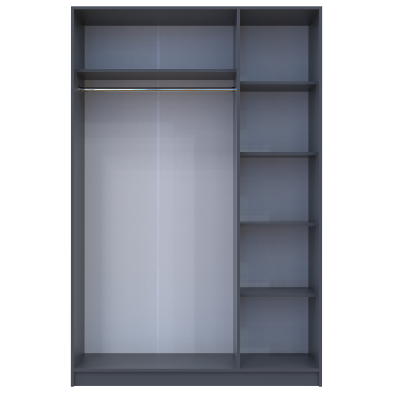 Шкаф для одежды Промо Графит 3 ДСП 135х48х204 (44900233)