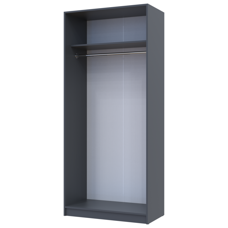 Шкаф для одежды Промо Графит 2 ДСП 90х48х204 (44900232)