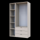 Шкаф для одежды Гелар Кашемир 2ДСП/Зеркало 116.5х49.5х203.4 (80737655)