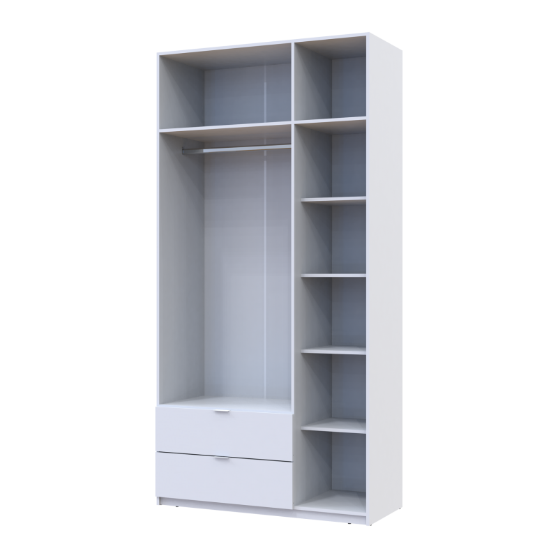 Распашная шкаф для одежды Лукас Белый 3ДСП 120х50х240 (80737796)