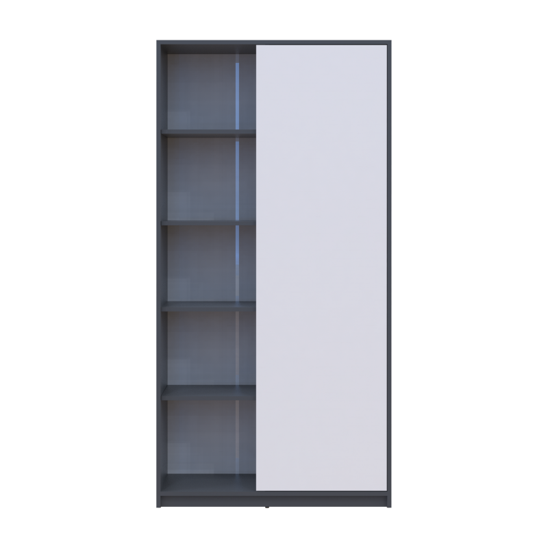 Шкаф для одежды Студент Графит/Белый ДСП 90х38х180 (44900273)